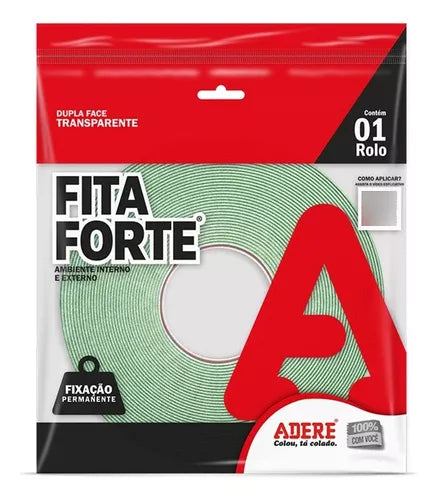 Fita Dupla Face Acrílica Adere Branca XB110